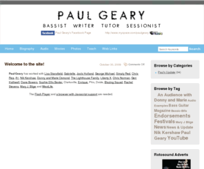 paulgeary.com: Paul Geary – Bassist | Writer | Tutor | Sessionist
