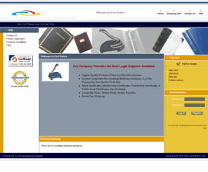 certorders.com: Cert Orders
Certificate Orders, we sell corporate kits, LLC kits, stock certificates, corporate seals.