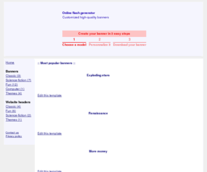 animacreation.com: Online flash generator - Banner and website header maker - AnimaCreation
This website generate dynamically online flash animations, like banners and website headers