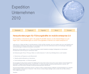 expedition-unternehmen.com: Expedition Unternehmen : Expedition Unternehmen
Die Veranstaltung "Expedition Unternehmen" beschäftigt sich mit Aspekten und Herausforderungen innovativer Unternehmensentwicklung.