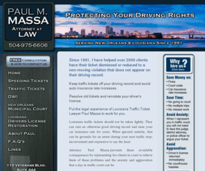 paulmassa.com: Paul M. Massa Louisiana Traffic Ticket Attorney | Louisiana Traffic Ticket Lawyer | FREE Consultation
