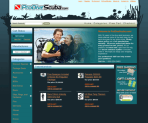 prodivescuba.info: Scuba Gear Discount | Snorkel Equipment & Gear | Scuba Equipment| Diving Equipment | Buy Scuba Diving Equipment - Gear | at ProDiveScuba!
Scuba Equipment & Scuba Gear - Snorkeling Equipment & Snorkel Gear - Dive Gear & discount, sale and closeout scuba diving equipment with Secure Online Checkout at ProDiveScuba.com!