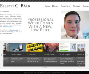 elliottback.com: Elliott C. Back - Application Development, Web Design, Facebook Applications, Wordpress Expertise
