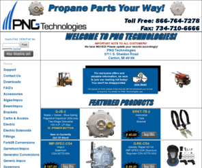 pngtechnologies.com: LPG Propane Accessories, LPG Gas Forklift Parts, Mixers, Natural Gas Regulators Parts
PNG Technologies offers a wide range of LPG  propane and natural gas products and accessories - including regulators, repair kits, tank brackets, clamps.LPG Propane Accessories, LPG Gas Forklift Parts, Mixers, Natural Gas Regulators Parts