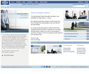 results-based-hiring.com: Welcome: Staffing Advisors
We don't have a hiring agenda  we have a results agenda