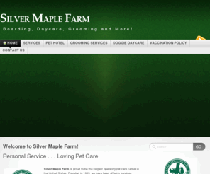 silvermaplepetcenter.com: Silver Maple Farm « Boarding, Daycare, Grooming and More! | Silver Maple Farm Pet Center in Des Peres, MO
Boarding, Daycare, Grooming and More!