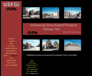 usfgi.com: Universal Structured Finance Group, Inc.
USFGi is an investment banking firm specializing in multifamily housing and industrial development fiance.