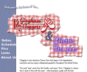 electricstompers.com: Gingham Clogger & Electric Stompers
Gingham Cloggers