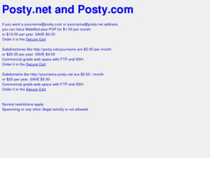 posty.net: Posty.com and Posty.net
