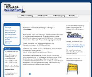 rohrer-aktenvernichtung.de: Aktenvernichtung Karlsruhe Rohrer - Startseite
Aktenvernichtung Karlsruhe Rohrer BDSG. Ihr Profi fr Aktenvernichtung im Raum Karlsruhe.