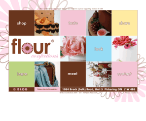 flourconfections.com: Cake Supplies | When you make cakes, just add Flour 
Cake supplies and cake decorating classes in Toronto, Canada and North America. Flour Confections offers an extensive line of cake decorating supplies, Satin Ice and Fondx Rolled Fondant Icing, gumpaste tools, gum paste tools, cake pans, Americolor Gel Paste and Americolor Amerimist, gumpaste flowers, gumpaste roses, turntables, fondant tools, fondant supplies & cake decorating supplies, gumpaste, Satin Ice, Confectioners Choice and Fondx rolled fondant and cake decorating tools. We feature products for gum paste and fondant from Celcakes, FMM Sugarcraft, Fondx Fondant, Elite by Fondx , Satin Ice Rolled Fondant, JEM Cutters, PME Sugarcraft, Stephen Benison's Sugar Artistry, CK Supply, Wilton, Americolor, First Impression Molds and Crown cookware.