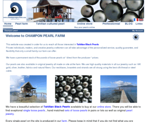 tahiti-pearl-online.com: Perle Tahiti, Perles noires, Perles de tahiti, lots de perles de Tahiti, bijoux Perle de Tahiti, vente en ligne
Ferme perlière produisant des Perles de Tahiti, Vente online de Perle de Tahiti, perles nues , bijoux Perles de Tahiti