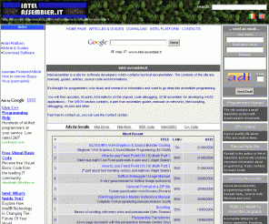 intel-assembler.it: intel x86 programming download and manuals
intel x86 programming, manuals, guides and download