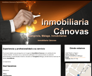 inmobiliariacanovas.es: Inmobiliarias. Fuengirola, Málaga. Inmobiliaria Cánovas
Encuentre aquí excelentes ofertas inmobiliarias. Tenemos bienes nuevos, en venta o de alquiler. Visítenos. Tlf. 952 477 762.