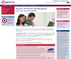 opencms.com: OpenCms - Open Source Content Management System (CMS)
OpenCms from Alkacon Software, easy to use, professional open source content management system (CMS) based on Java and XML. Browser based website publishing with templates for blogs, homepages, corporate sites.