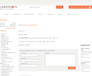 bestbrothers.hu: Unidomain - bestbrothers.hu
bestbrothers.hu

Megfelelő név lehet baráti társaságok, közösségek saját honlapjához. 