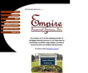 empfinserv.com: Empire Financial Services - Provider of Commercial Real Estate Permanent and Construction Financing
Construction and Permanent Financing for Commercial Real Estate Developments, Retail Shopping Centers, Retirement Living Communities, Hotels and other development projects.