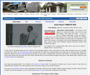 alex-haley.com: Alex Haley Tribute Site - The Book Roots - Kinte Family Tree - Black Family History
Alex Haley Was One of America’s Greatest Oral And Written Storytellers.