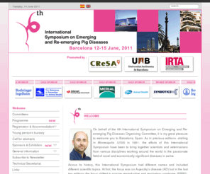 emerging2011.com: Bienvenida
6th International Symposium on Emerging and Remerging Pig Diseases Barcelona