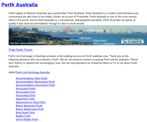 perthaustralia.biz: Perth Australia
Perth Australia business organisations link building directory information about Perth websites in Western Australia