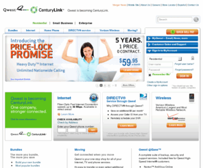 q.com: Qwest® - Official Website: High Speed Internet, DIRECTV®, Phone Service, Verizon Wireless
Qwest offers telecommunications services for residential and business customers, including high-speed Internet, phone service, long distance plans, Verizon wireless, DIRECTV satellite television service, Voip, cloud computing, hosting and more. Learn about Qwest's communication solutions now.
