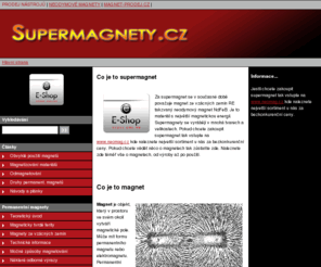 supermagnety.cz: SuperMagnety.cz - informační portál o magnetech
SuperMagnety.cz - informační portál o magnetech, magnet magnety