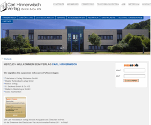 hinnerwisch.de: Carl Hinnerwisch Verlag
Der Carl Hinnerwisch Verlag in Hagen, zuständig für die Telefonbuchausgaben sowie für Das Örtliche