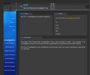 nypit.net: NYPIT
Home of the New York Paranormal Investigation Team, NYPIT