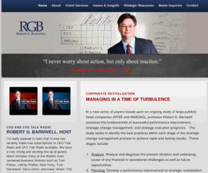 robertgbarnwell.com: Robert G. Barnwell — Strategy Execution & Implementation
Robert G. Barnwell provides insights and advice on competitive strategy, strategy execution, implementation and strategic change management.  Resources include: executive briefings, whitepapers, news releases and a list of suggested reading, select advisors, and executive education.