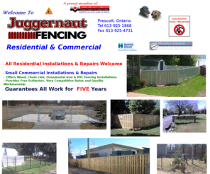 juggernautfencing.com: Juggernaut Fencing
Supply and Install Chainlink, PVC, Wood, Ornamental, Fencing