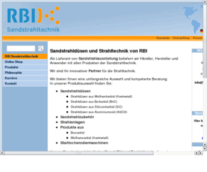 rbi-trading.de: Sandstrahldsen Strahlanlagen Sandstrahlschluche Sandstrahlzubehr
Wir sind Ihr innovativer Partner fr die Strahltechnik. Wir sind Herstellerunabhngig und vermitteln Ihnen fr Ihre Anwendung das beste Produkt!