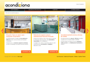 acondiziona.com: Reforma, instalación y diseño de oficinas en Madrid | Acondiziona
Servicios integrales de acondicionamiento, remodelación y ajuste de oficinas en Madrid.
