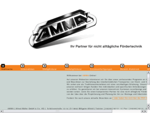 amma-online.de: Fördertechnik, Stetigförderer, Förderbänder, Rollenbahnen und Förderanlagen
Ihr Spezialist für Fördertechnik, Stetigförderer, Förderbänder und Rollenbahnen. - Förderanlagen, Förderer, Bandförderer, Fördersysteme, Gliederbandförderer, Bandförderanlagen, Schwerkraftrollenbahnen, Sonderförderanlagen, Transportband, Gurtbänder, Förderband, Hebezeuge, Transportbänder, Af 25, Förderanlage und Transportgeräte