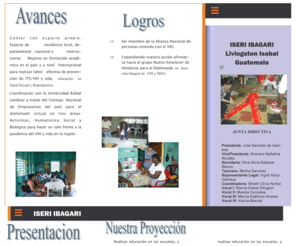 iseriibagari.org: Iseri Ibagara Livingston Isabal Guatemala Ser Miembro de la Alianza Nacional VIH
Mujeres Garífunas empoderadas, Iseri Ibagari, Livingston, Isabal, Guatemala: Grupo de Auto apoyo, Incidencia política en derechos humanos 
