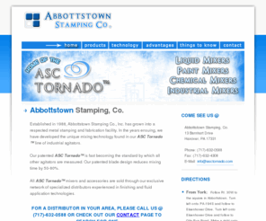 asctornado.com: HOME - ASC Tornado - Abbottstown Stamping, Co.
Design by Shane Zimmerman