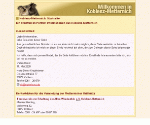 koblenz-metternich.de: Koblenz-Metternich: Startseite
Kontaktdaten für die Vermietung der Grillhütte in Koblenz-Metternich