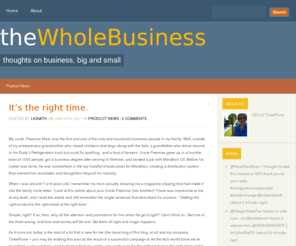 lynnekingsmith.com: The Whole Business | Thoughts on business, big and small
