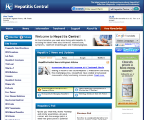 hepatitis-central.net: Hepatitis Central - Living with Hepatitis C, Hepatitis C Awareness, Hep C, HCV
Hepatitis C: All the information you need about Living With Hepatitis C, including the latest news about infection, transmission, symptoms, treatment breakthroughs and medical progress.