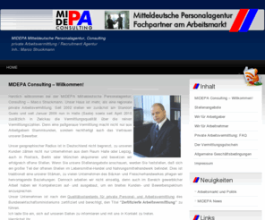 midepa.de: MIDEPA Mitteldeutsche Personalagentur, Consulting - private Arbeitsvermittlung Halle Leipzig
Private Arbeitsvermittlung Halle / Leipzig