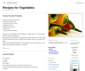 recipesforvegetables.com: Recipes for Vegetables — recipes for vegetables
recipes for vegetables