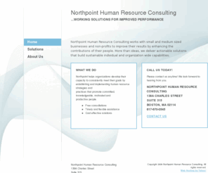 northpointhrconsulting.com: Northpoint Human Resource Consulting - Home
Northpoint Human Resource Consulting works with small and medium sized businesses and non-profits to improve their results by enhancing the contributions of their people. More than ideas, we deliver actionable solutions.