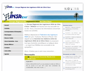 insazur.com: Groupe Régional des ingénieurs INSA de Côte d’Azur
Ce site est celui du Groupe Régional des ingénieurs INSA de Côte d'Azur. Vous y trouverez le descriptif de toutes nos (...)