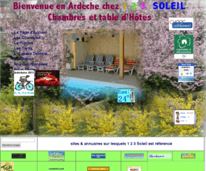 123soleils.com: CHAMBRES HOTES ST PERAY ARDECHE près de VALENCE DROME CORNAS TOURNON GARE TGV GUILHERAND-GRANGES MALISSARD ALIXAN PORTES-LES-VALENCE CORNAS TOULAUD MONTELIMAR
123 Soleils Chambres et table d Hotes a Saint-Peray en Ardeche