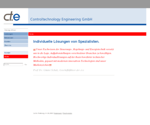 ct-e.info: ct.e  -  Home
Website der Controltechnology Engineering GmbH (ct.e)