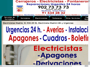 electricista-urgente-madrid.net: Electricista Urgente Madrid, 902 73 73 73
Electricistas Urgentes en Madrid las 24 horas. Reparación inmediata de averias electricas.