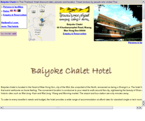 baiyokechalet.com: Welcome To Baiyoke Chalet, Mae Hong Son, Thailand
