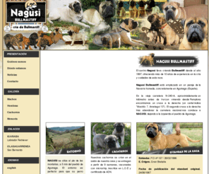 nagusi-bullmastiff.com: ..:: NAGUSI - BULLMASTIFF - Cría de perros ::..
El centro Nagusi lleva criando Bullmastiff desde el año 1997, ofreciendo más de 10 años de experiencia en la cría y cuidados de esta raza.

Nagusi Bullmastiff está emplazado en un paraje de la Navarra húmeda, concretamente en Aguinaga (España).