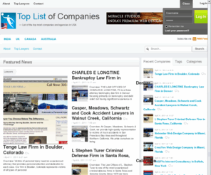 toplistofcompanies.com: Top list of Companies in USA
List of the top most companies and agencies in USA