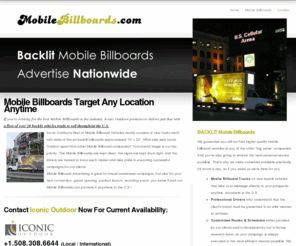 mobilebillboards.com: Mobile Billboards - National Coverage
The best Mobile Billboards in the U.S.  Backlit vehicles available in any market, large or small.  Get attention and generate sales!