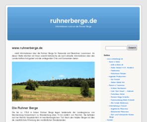 ruhnerberge.de: Ruhner Berge
Aktuelle und historische Informationen rund um die Ruhner Berge, ein Naturschutzgebiet in den Landkreisen Prignitz und Parchim